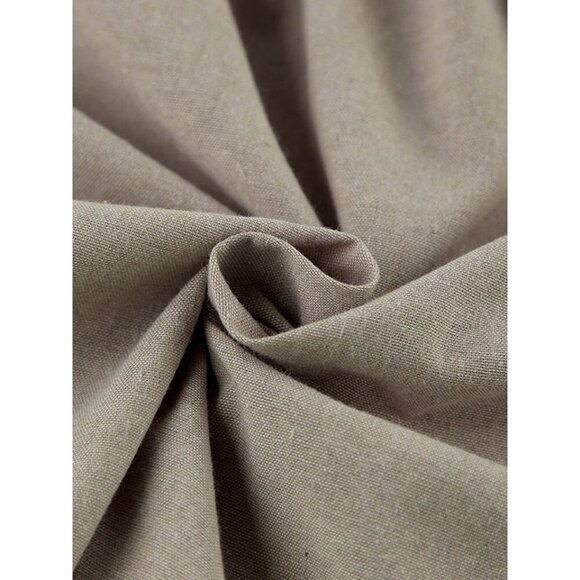 Commense Levanzo Tied Shoulder Linen Short Dress Light Brown Womens Size XS - Picture 5 of 10